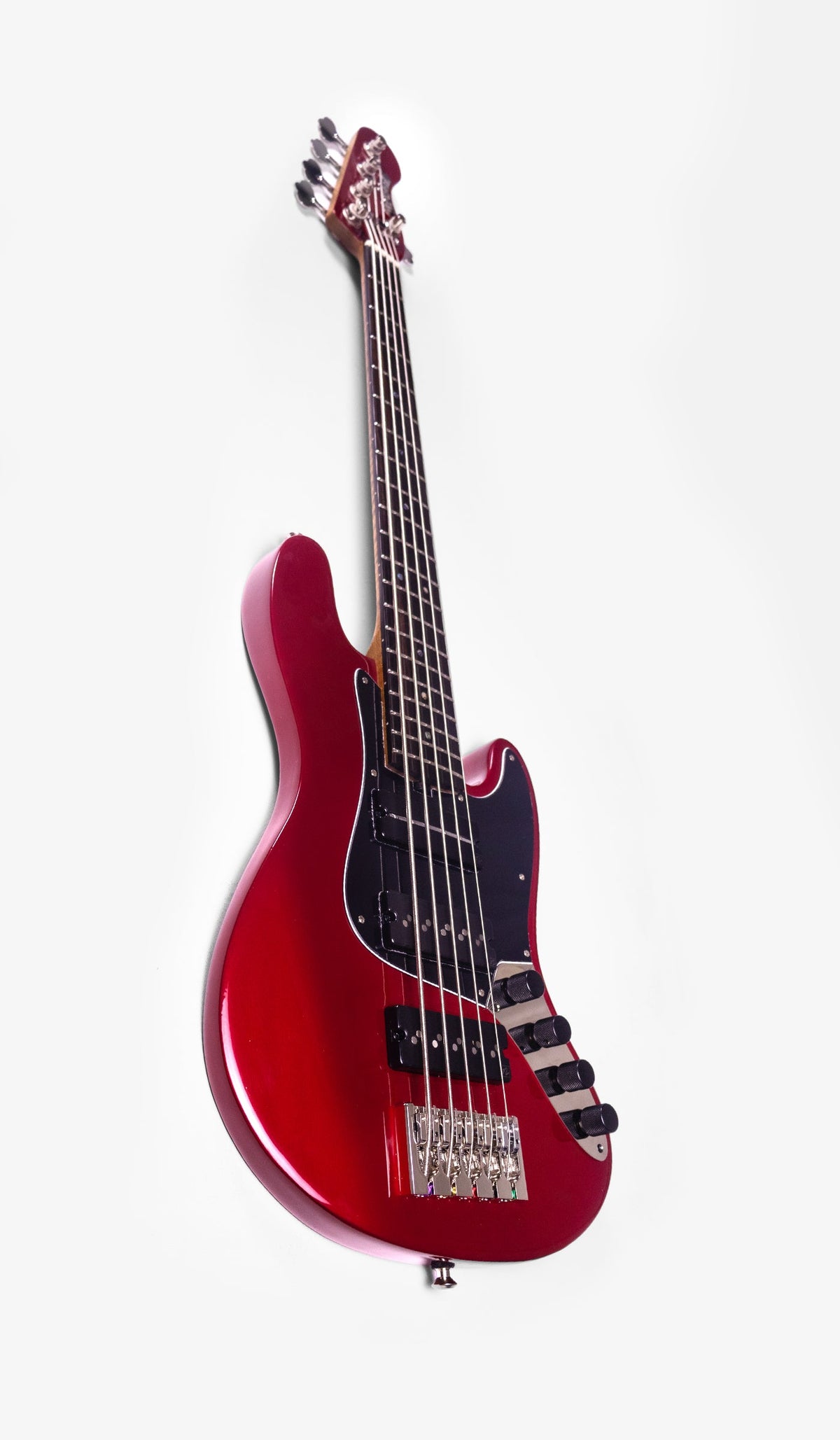 McGrath Thunderhorse V – Candy Apple Red – 32-Inch Medium Scale 5-String Bass – product image 3