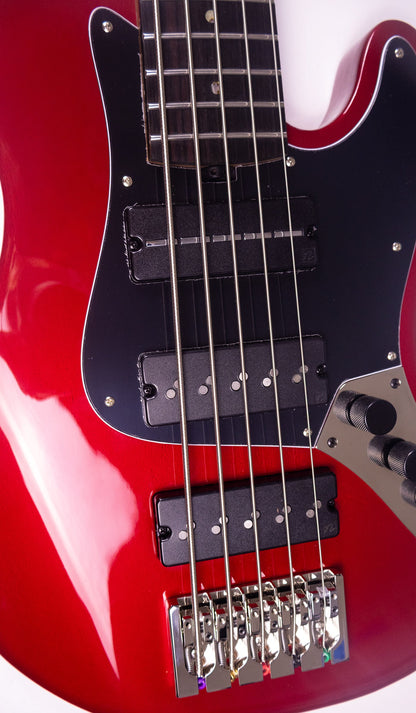 McGrath Thunderhorse V – Candy Apple Red – 32-Inch Medium Scale 5-String Bass – product image 12