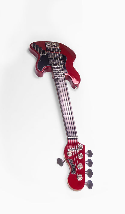 McGrath Thunderhorse V – Candy Apple Red – 32-Inch Medium Scale 5-String Bass – product image 13