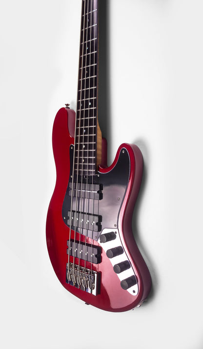 McGrath Thunderhorse V – Candy Apple Red – 32-Inch Medium Scale 5-String Bass – product image 7
