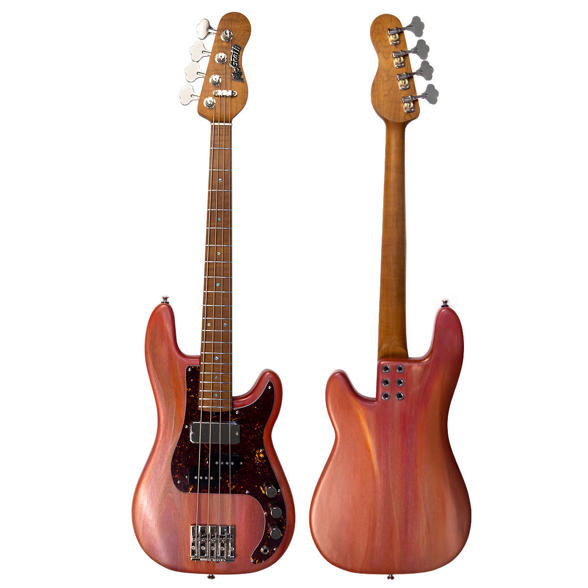 Short Scale Thumper - Coral - 8.1lbs by McGrath Guitars electric bass image 2