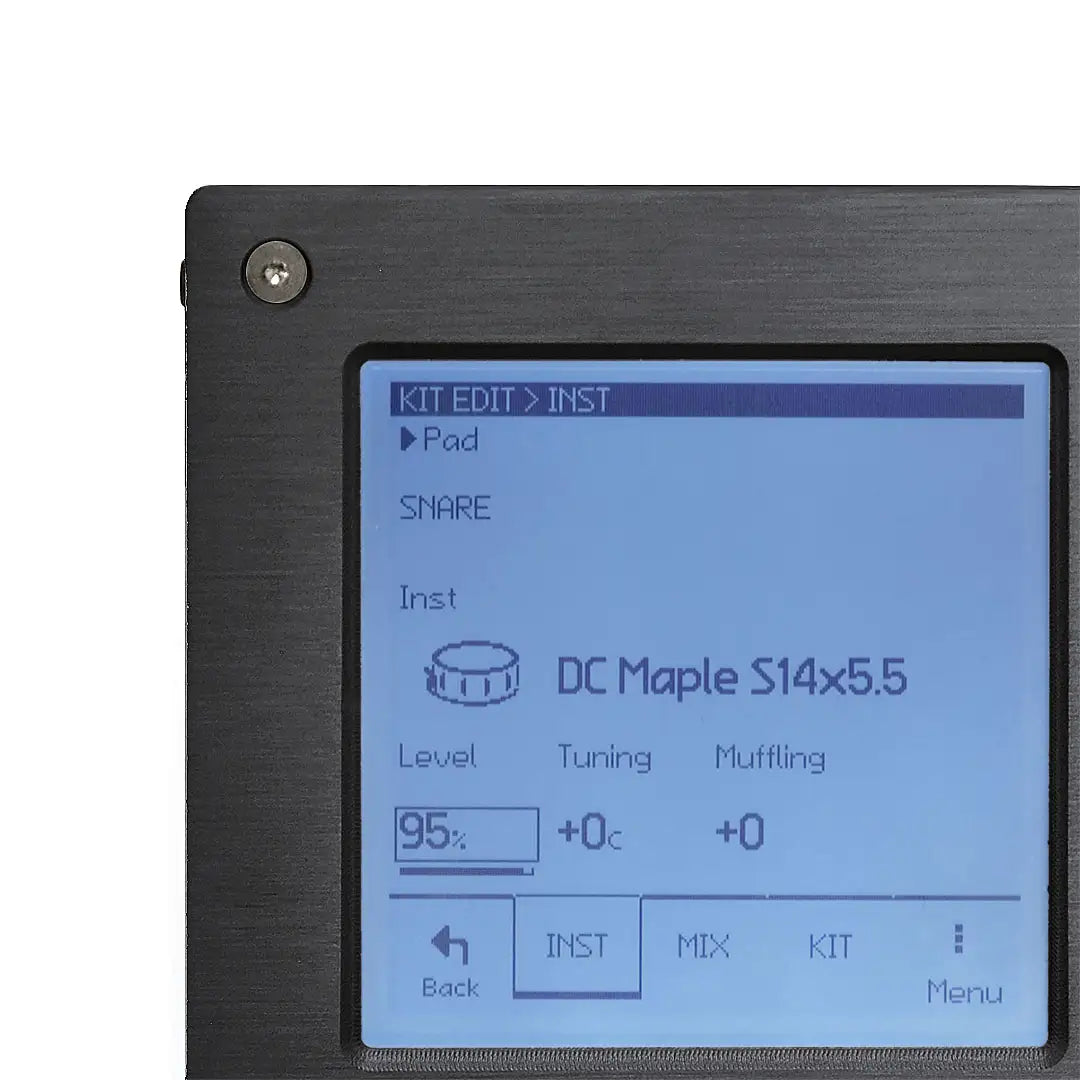 EFNOTE 7X instrument edit screen