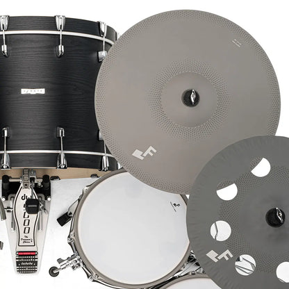 EFNOTE 7X overhead detail with cymbals and kick