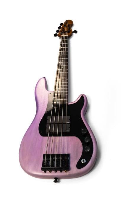 McGrath Medium Scale Thumper Lavender 8.7lbs - McGrath Guitars boutique 5-string bass