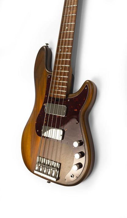 McGrath Medium Scale Thumper Whiskey 8.8lbs - McGrath Guitars boutique 5-string bass