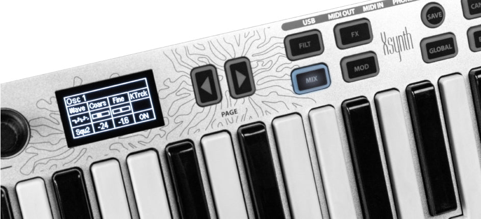 Artesia Pro Xsynth display close-up